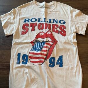 Urban Outfitters Cream Rolling Stones Tee